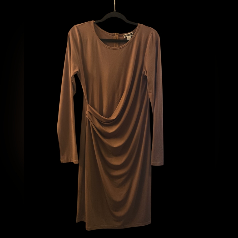Sophisticated Long Sleeve Dress in Brown